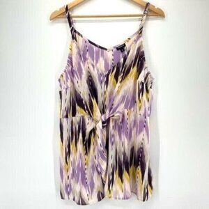 Torrid Peplum Georgette Tie Front Cami